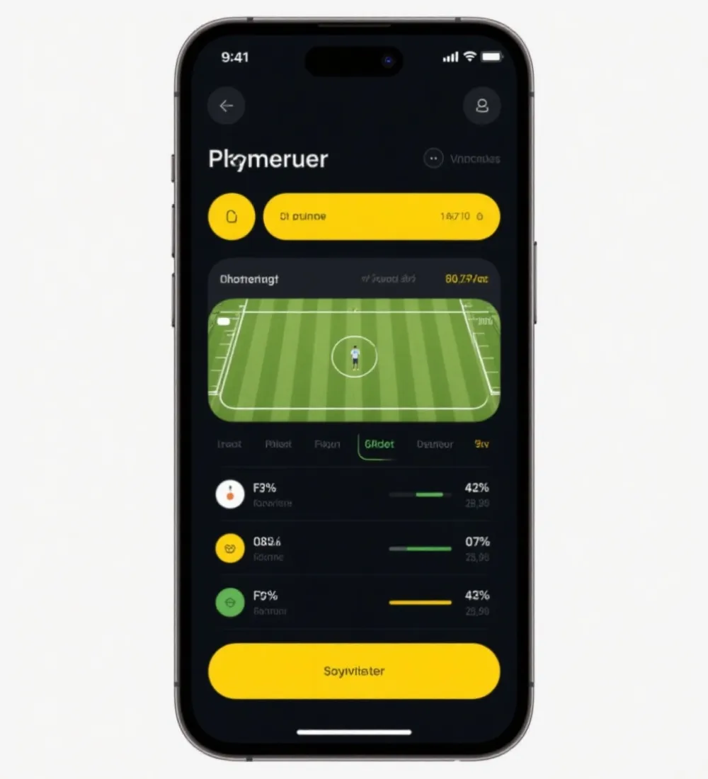 移动端赛事数据展示示意图